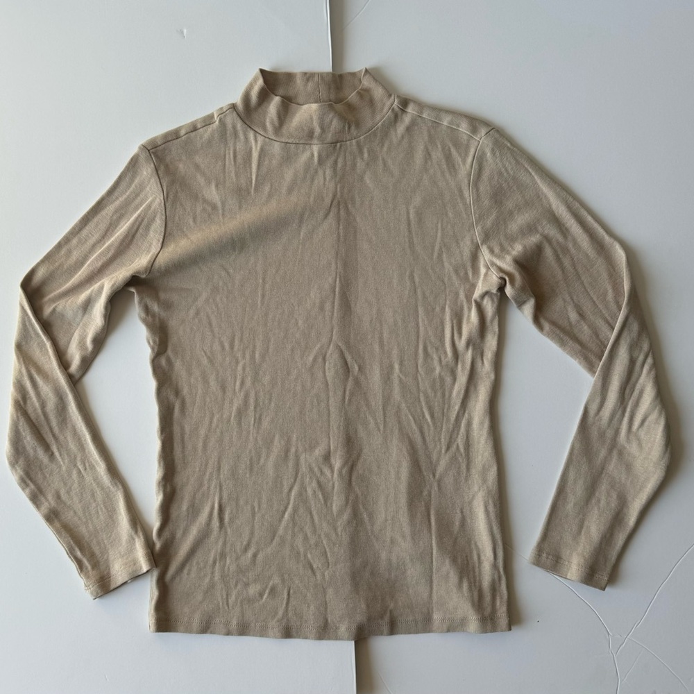 Beige turtleneck